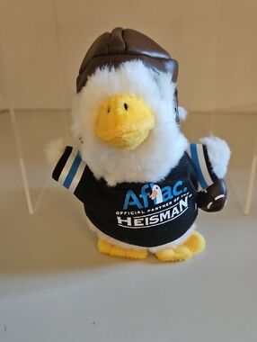 Heisman Plush Duck in White, Yellow & Black
